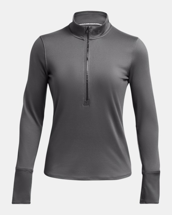 UA Qualifier Run Shirt mit ½ Zip für Damen, Gray, pdpMainDesktop image number 3